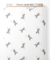 Tissu - Danseuses couronne dorée