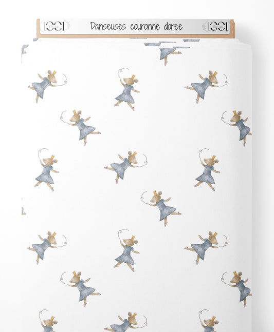 Tissu - Danseuses couronne dorée