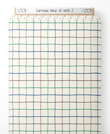Tissu - Carreaux bleus et verts 2