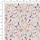 Tissu - Fleurs aquarelle fond clair