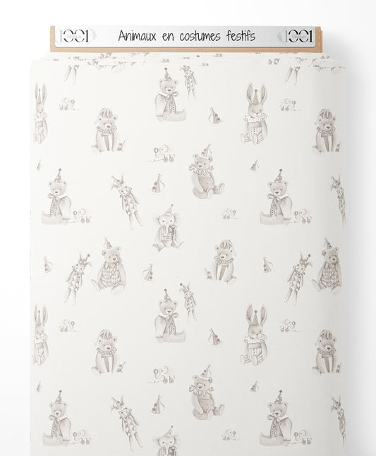 Tissu - Animaux en costumes festifs