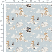 Tissu - Animaux polaires en fête