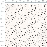 Tissu - Pois noirs uniformes sur blanc
