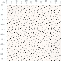 Tissu - Pois noirs uniformes sur blanc