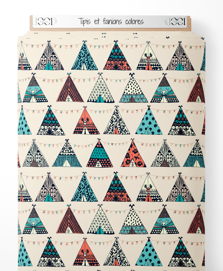 Tissu - Tipis et fanions colorés