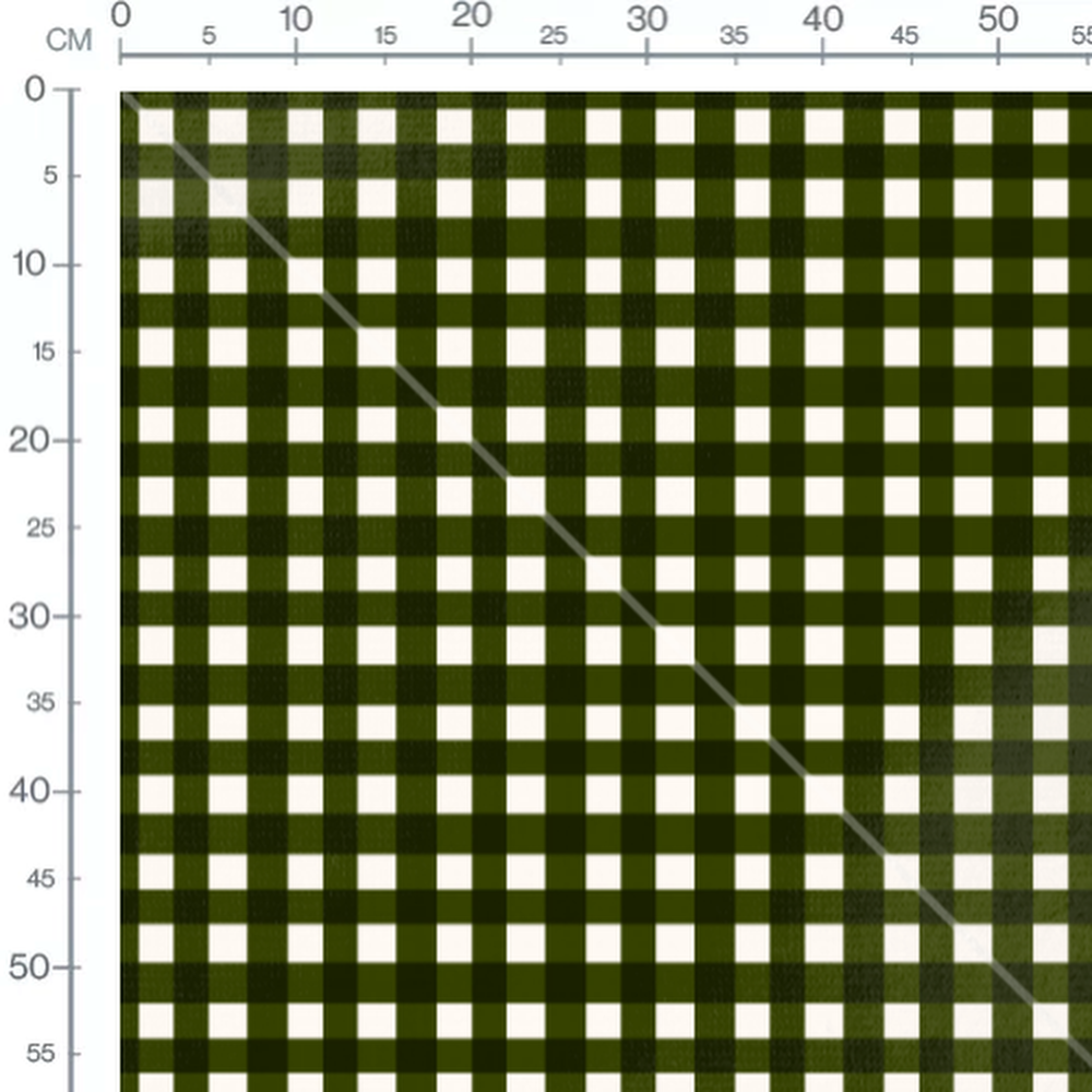 Tissu - Robots circulaires sur vert