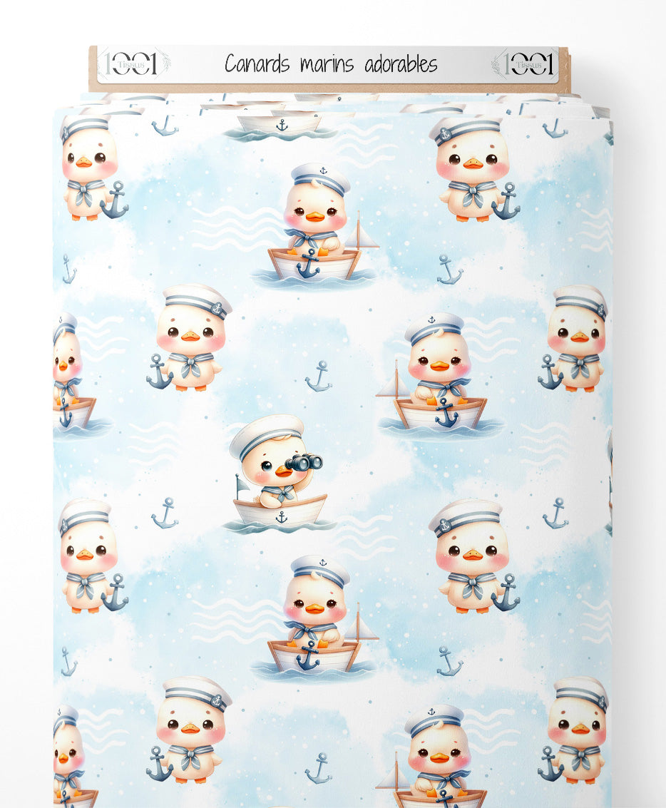 Tissu - Canards marins adorables
