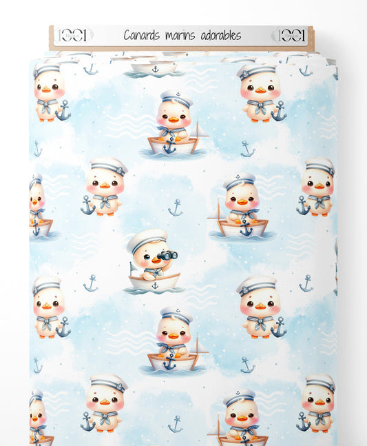 Tissu - Canards marins adorables