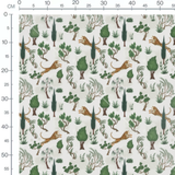 Tissu - Tigres et arbres verts