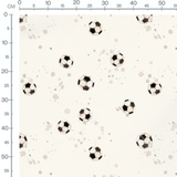 Tissu - Ballons de football aquarelle