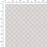 Tissu - Motifs floraux gris et beige