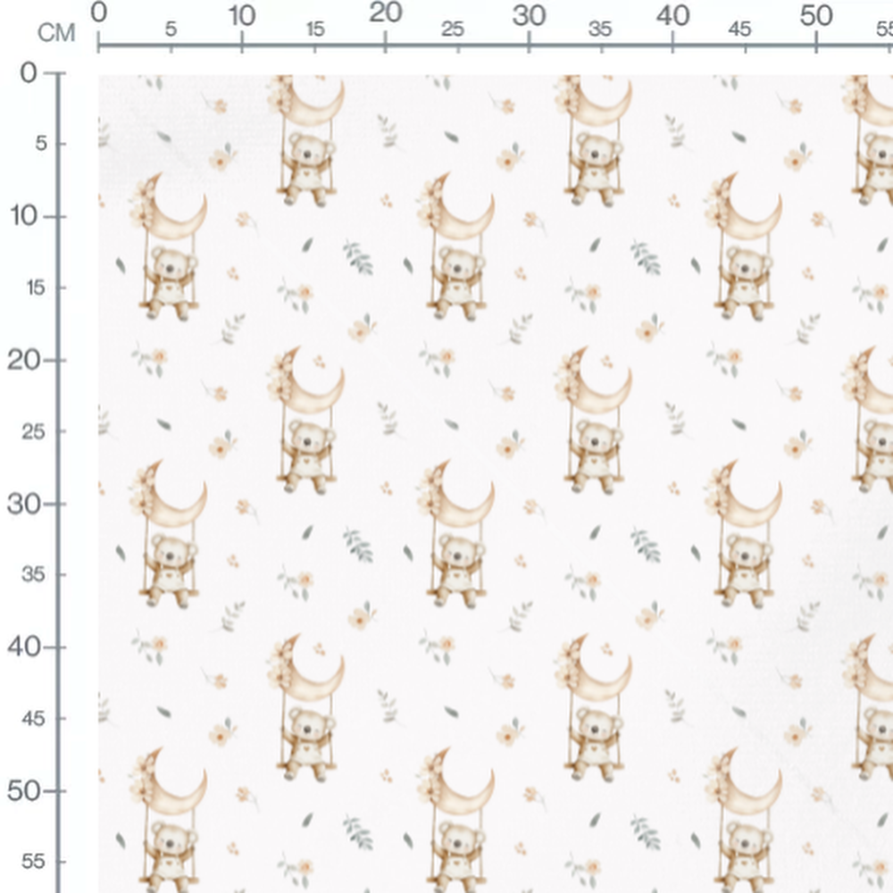 Tissu - Koalas sur balançoires lunaires