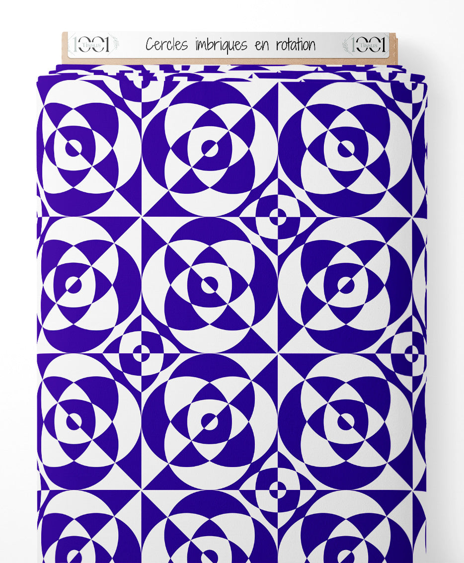 Tissu - Cercles imbriqués en rotation