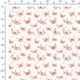 Tissu - Papillons roses et fleurs