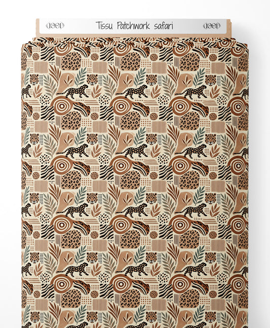 Tissu - Patchwork safari