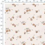 Tissu - Poires sur fond crème
