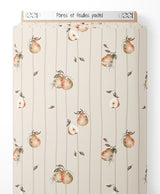Tissu - Poires et feuilles pastel