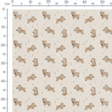 Tissu - Coquillages multicolores sur fond 3