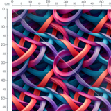 Tissu - Tresses Abstraites Multicolores