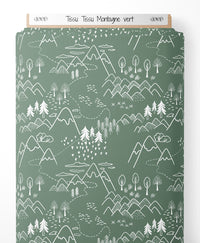 Tissu - Tissu Montagne vert