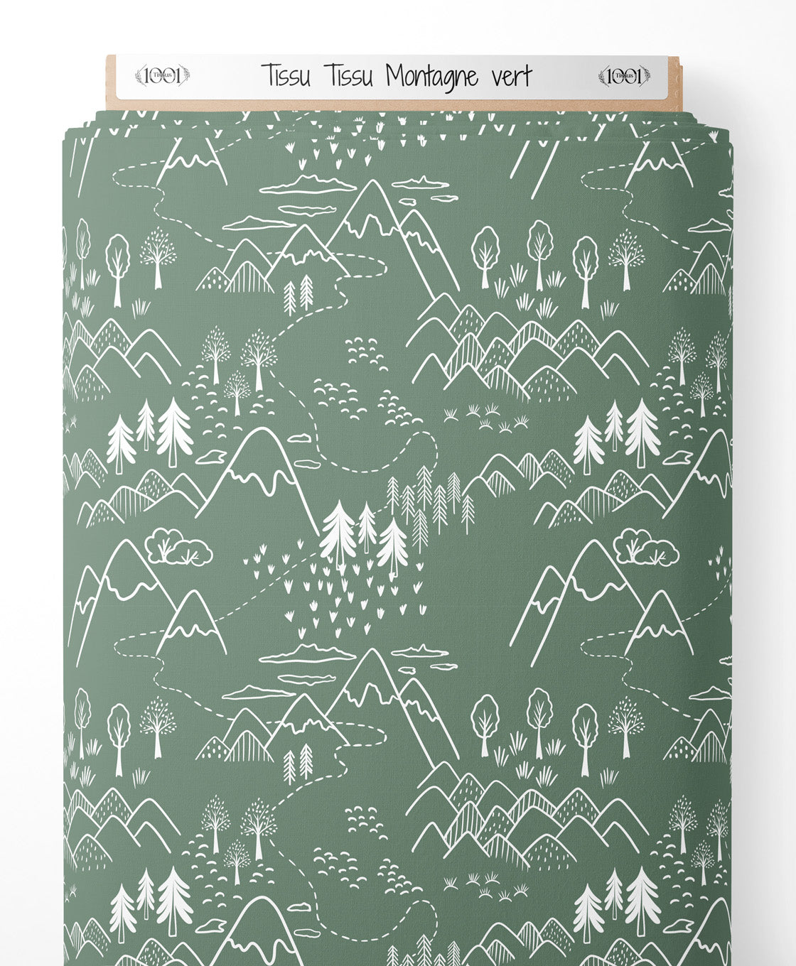 Tissu - Tissu Montagne vert