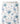 Tissu - Fleurs bleues et roses vives