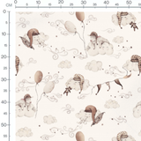 Tissu - Nuages rêveurs et ballons