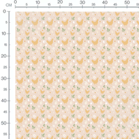 Tissu - Poules et œufs de Pâques