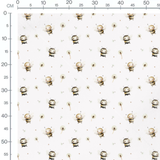 Tissu - Abeilles et pissenlits