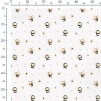 Tissu - Abeilles et pissenlits
