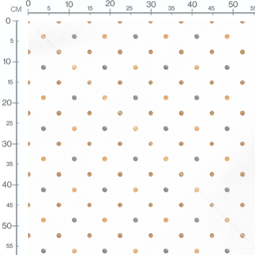 Tissu - Pois aquarelle beige et gris