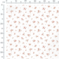 Tissu - Fleurs roses et beige blanc