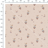 Tissu - Oursons et tambours colorés