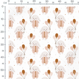 Tissu - Lapins et ballons pastel