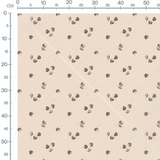 Tissu - Noisettes en coupe sur beige
