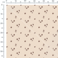 Tissu - Noisettes en coupe sur beige