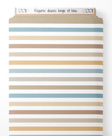 Tissu - Rayures douces beige et bleu