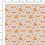 Tissu - Licornes et crabes flottants