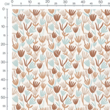 Tissu - Fleurs abstraites pastel
