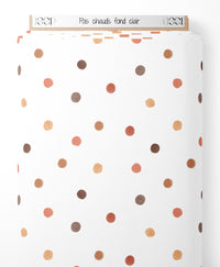 Tissu - Pois chauds sur fond clair