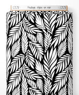 Tissu - Feuillage stylisé en noir
