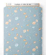 Tissu - Coquillages et étoiles de mer