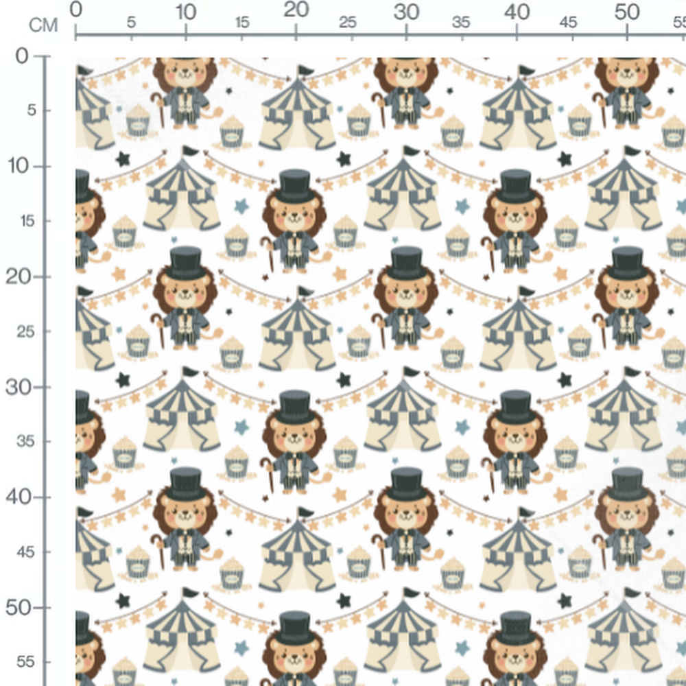 Tissu - Lions et chapiteaux cirque