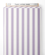 Tissu - Rayures verticales lavande
