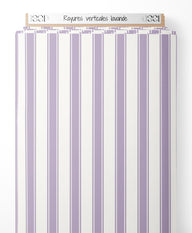 Tissu - Rayures verticales lavande