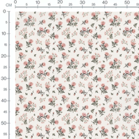Tissu - Bouquets roses en douceur