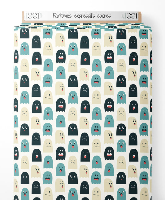 Tissu - Fantômes expressifs colorés