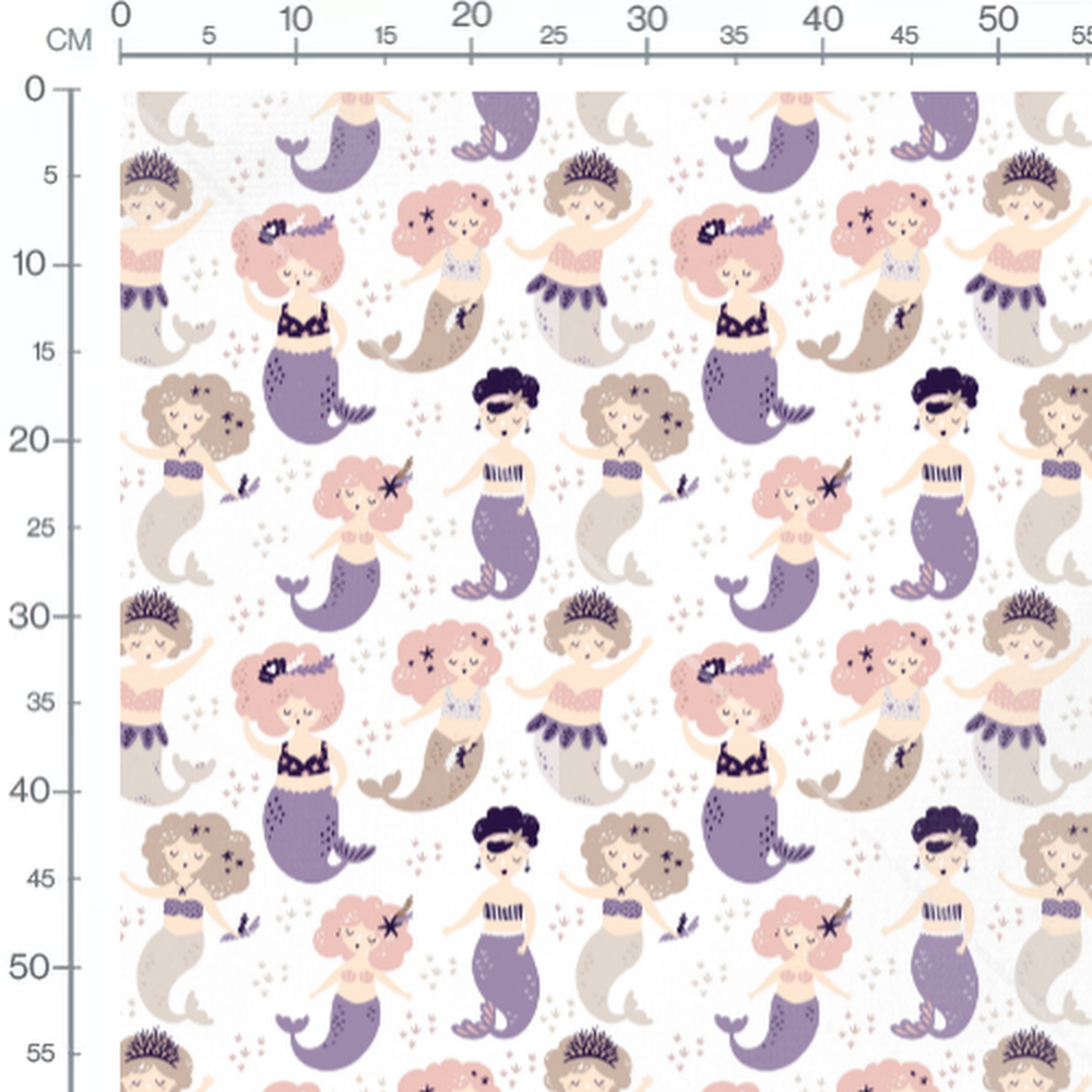 Tissu - Sirènes pastel et délicates