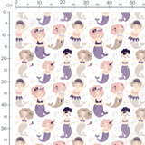 Tissu - Sirènes pastel et délicates