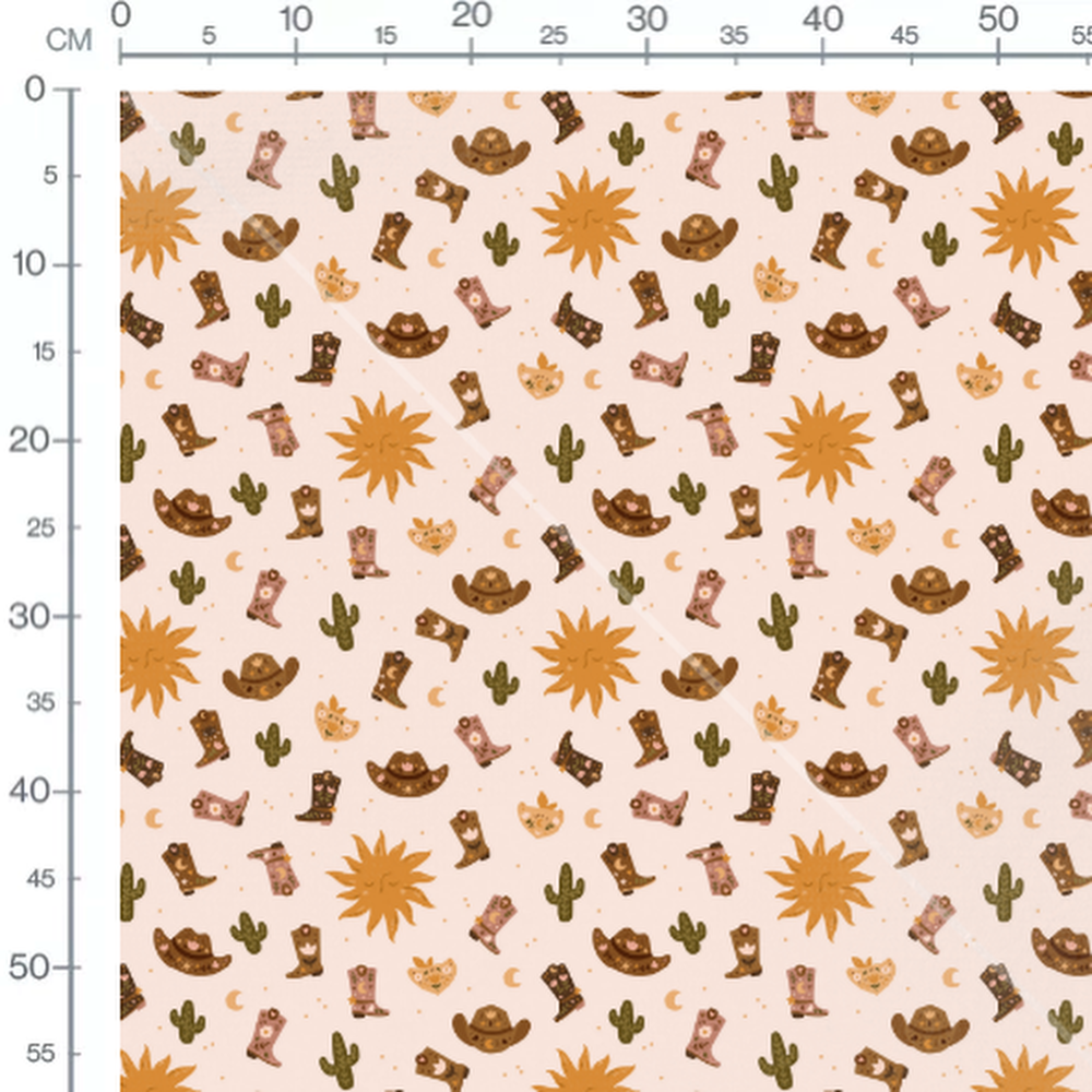 Tissu - Chapeaux et bottes cowboy